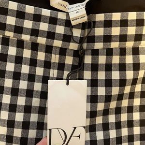 *NEW* w/ TAGS DVF Checkered Trousers/Pants SIZE 10